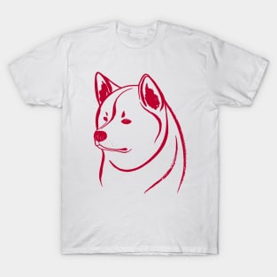 Akita Inu (White and Red) T-Shirt